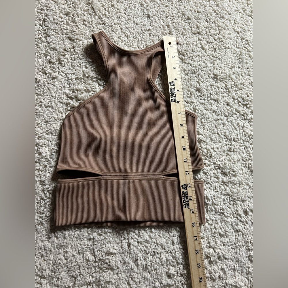 Women’s Ribbed Brown Tank Top Apricot Lane NWT - Picture 5 of 7